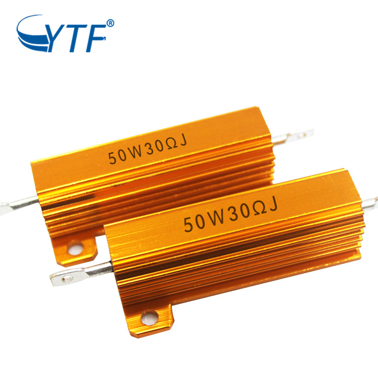 RX24 Gold Aluminum Housed Wirewound Resistor 50W 30R