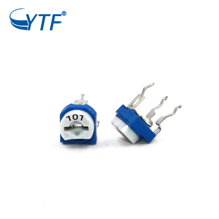 Horizontal Blue And White Adjustable Resistor RM-065 100R Adjustable Resistor