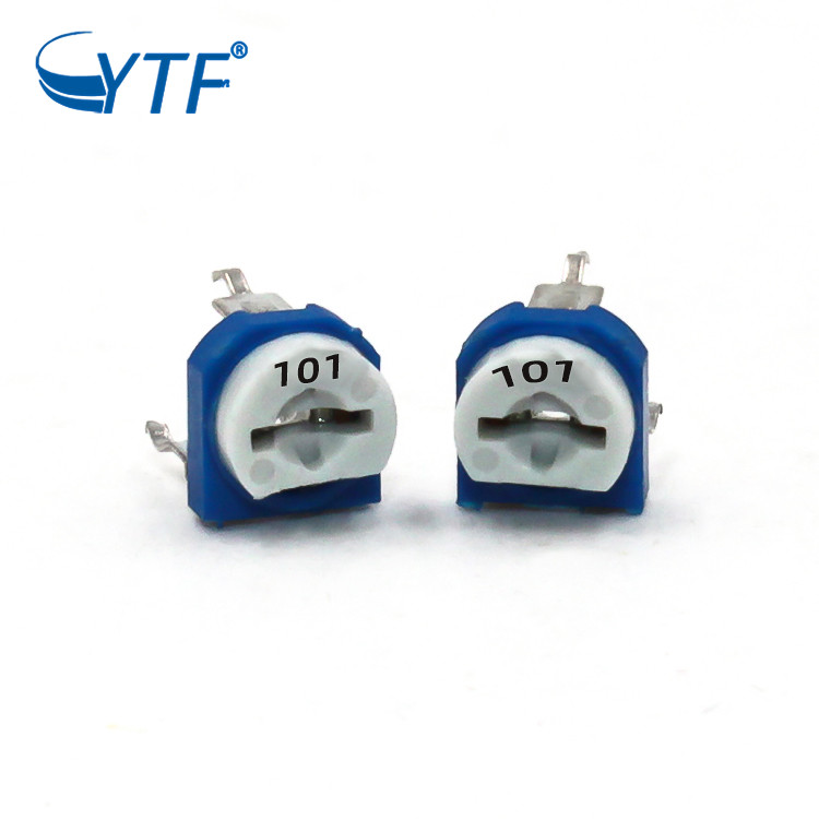 Horizontal Blue And White Adjustable Resistor RM-065 100R Adjustable Resistor