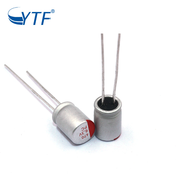 Hot Sale Through Hole Polymer 5*9mm 6.3v 470uf Aluminum Solid Electrolytic Capacitor