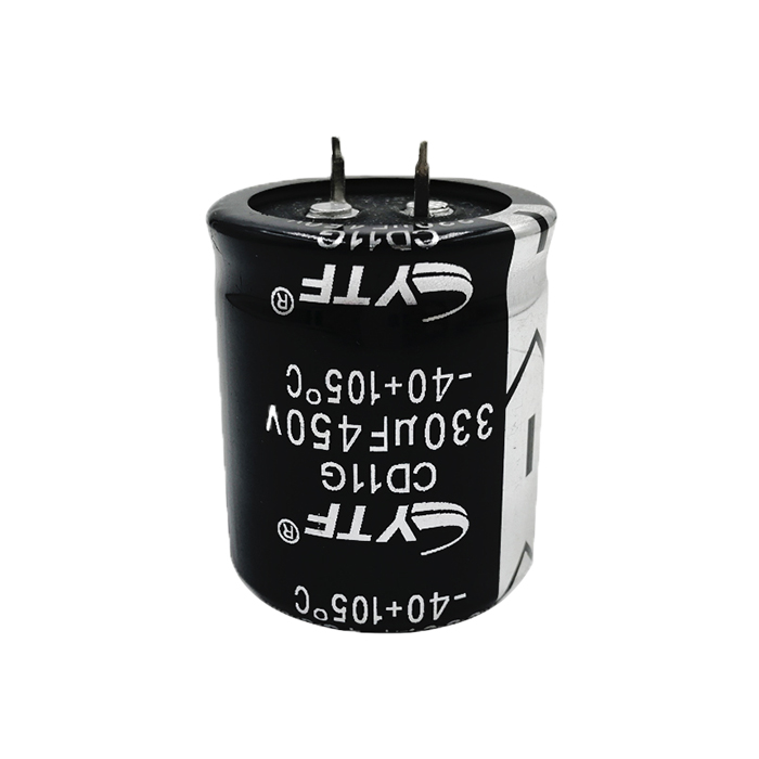 High Quality Black Color Through Hole 450V 330UF Snap-In Aluminum Electrolytic Capacitor