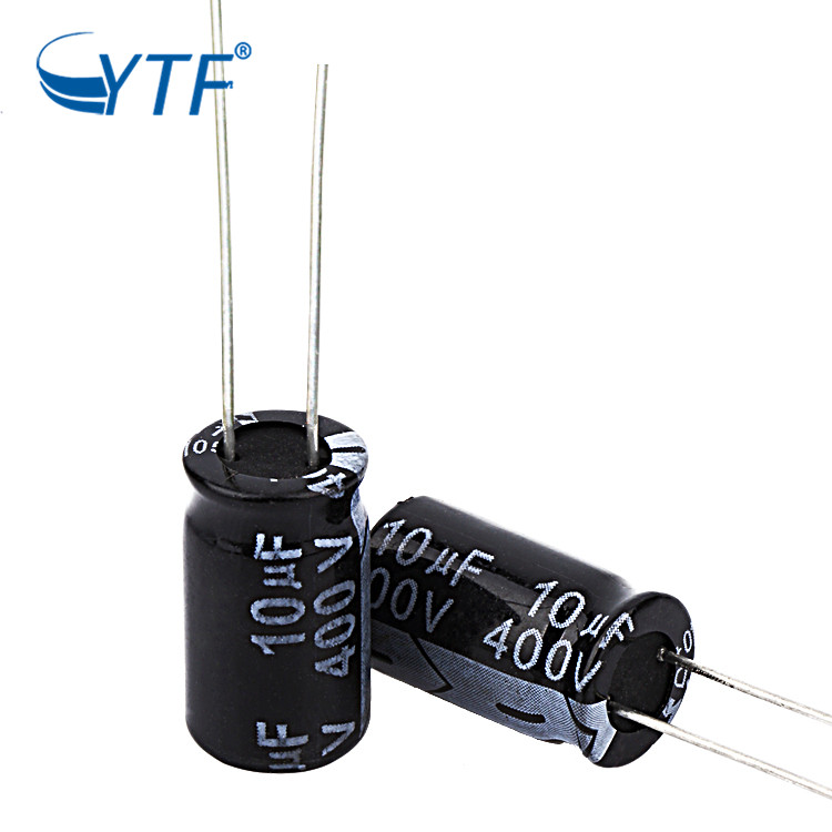 10UF/400V Blue Color 3000 Hours Long Cycle Life 105 Degree High Temperture Resistance Electrolytic Capacitor With 8*12 Size