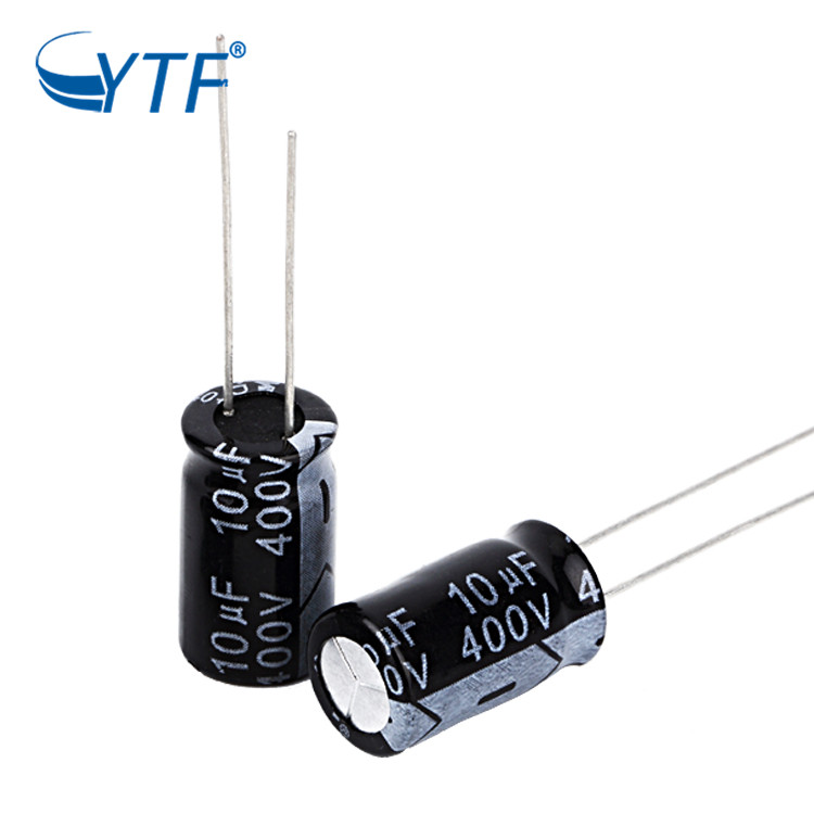 10UF/400V Blue Color 3000 Hours Long Cycle Life 105 Degree High Temperture Resistance Electrolytic Capacitor With 8*12 Size