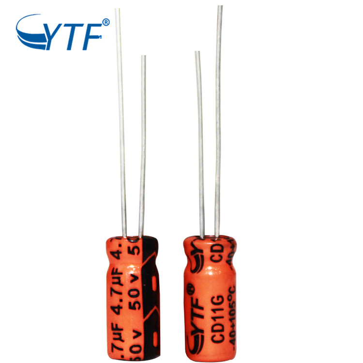 Radial Type Aluminum Electrolytic Capacitor 4.7UF 50V  With Low  Price For General Purpose