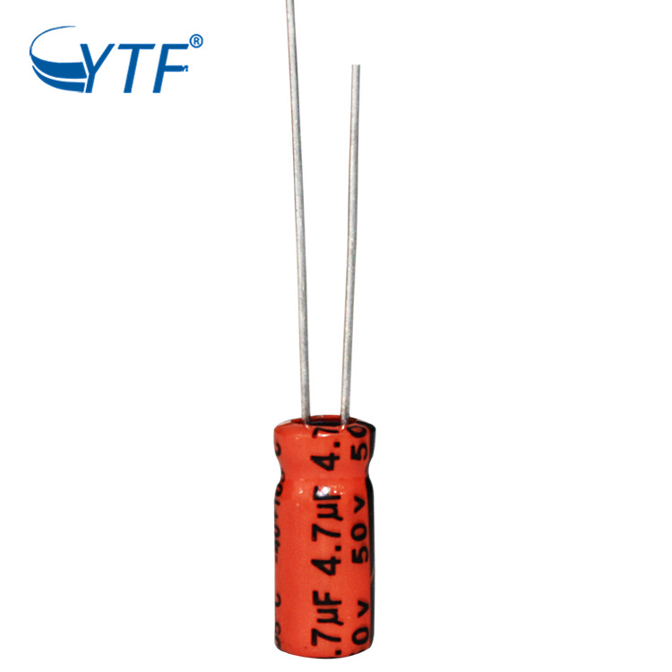 Radial Type Aluminum Electrolytic Capacitor 4.7UF 50V  With Low  Price For General Purpose