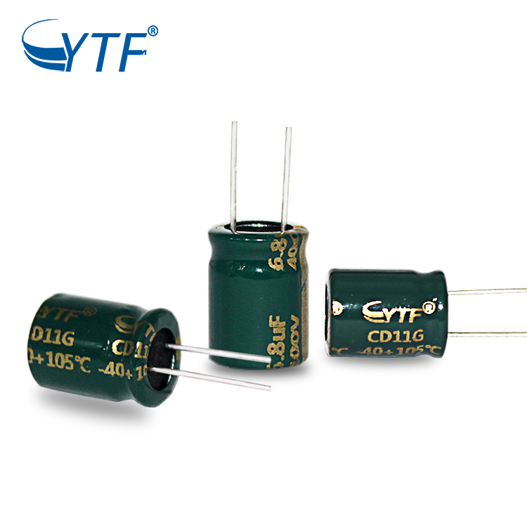 High Thermal Stability 8*12 size 6.8uf 400v Aluminum Electrolytic Capacitor Radial With Huge Amount Stock