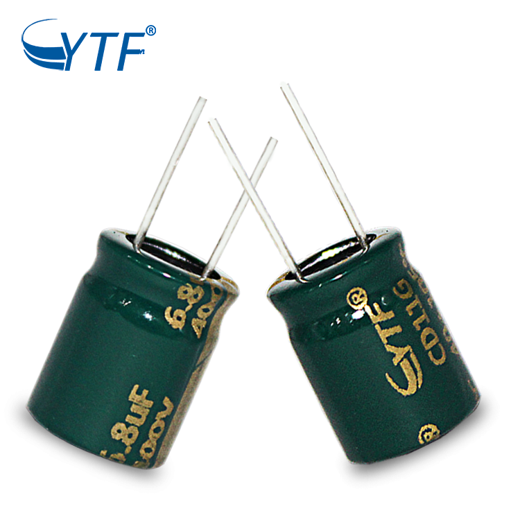 High Thermal Stability 8*12 size 6.8uf 400v Aluminum Electrolytic Capacitor Radial With Huge Amount Stock