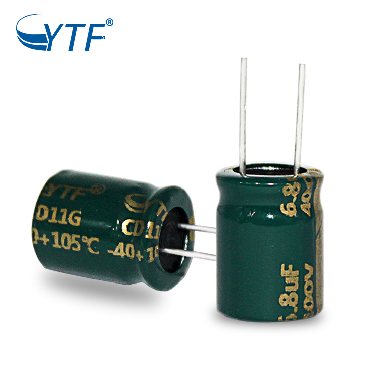 High Thermal Stability 8*12 size 6.8uf 400v Aluminum Electrolytic Capacitor Radial With Huge Amount Stock