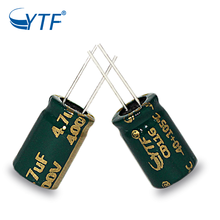 China Long Life 8*12mm Huge Stock New Standard Adial Aluminum Electrolytic Capacitor 4.7uf 400v YTF